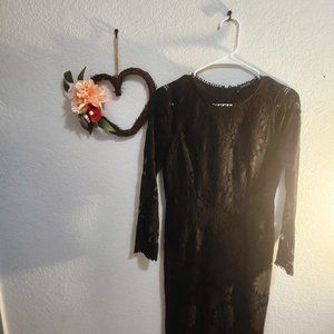 Used Black Lace Cocktail Dress